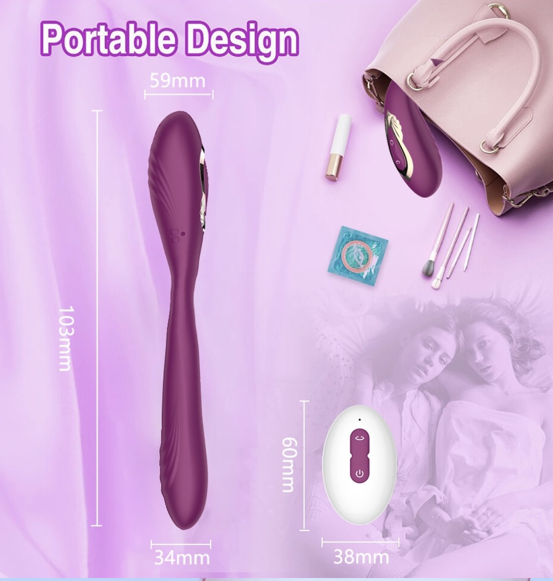 Máy mát xa điểm G 2 đầu rung ngoáy điều khiển từ xa thư giãn tăng khoái