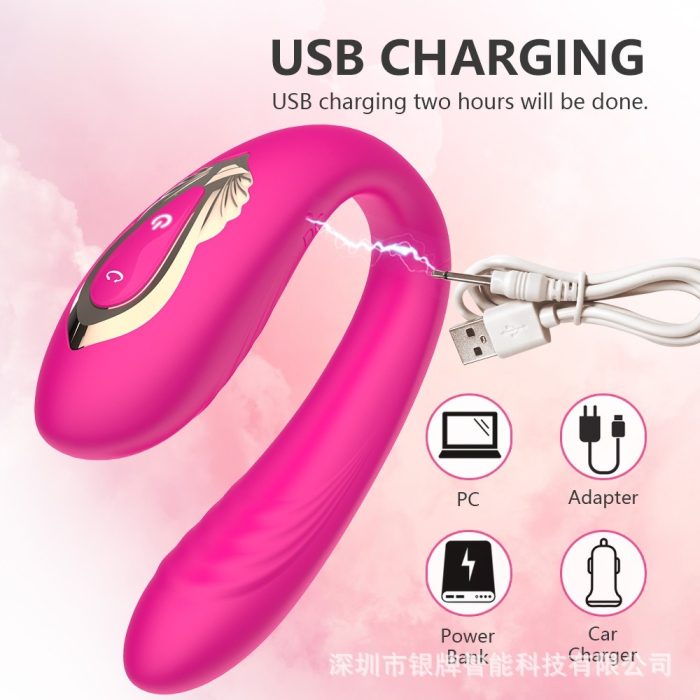 Máy mát xa điểm G 2 đầu rung ngoáy điều khiển từ xa thư giãn tăng khoái