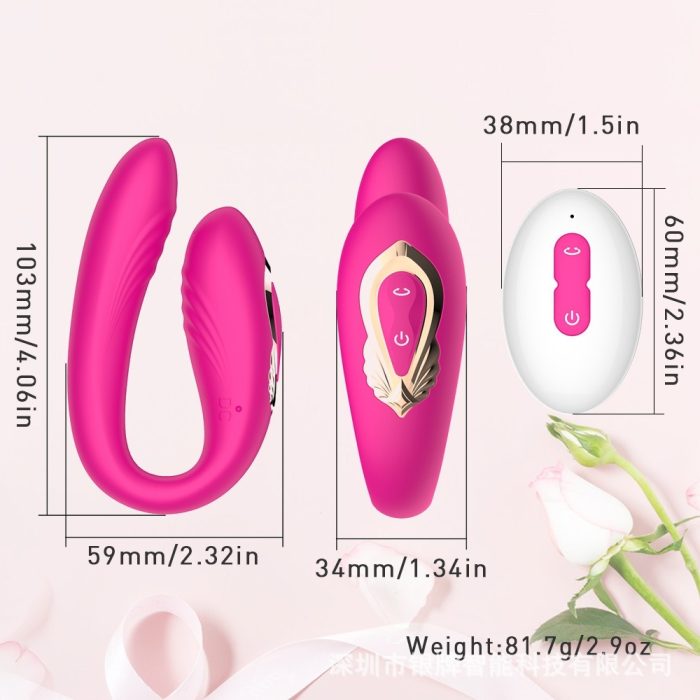 Máy mát xa điểm G 2 đầu rung ngoáy điều khiển từ xa thư giãn tăng khoái