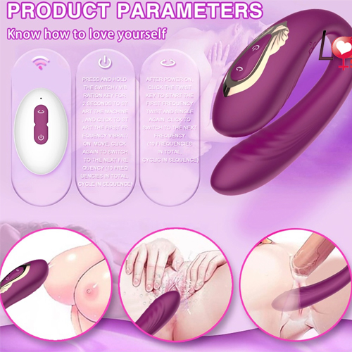 Máy mát xa điểm G 2 đầu rung ngoáy điều khiển từ xa thư giãn tăng khoái