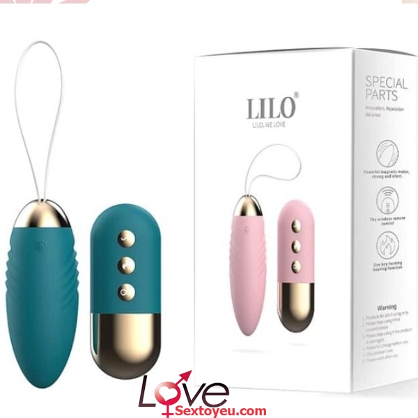 Trứng Rung Lilo Sưởi Ấm Điều Khiển Xa - Silicone Mềm Mại, 10 Mode 
