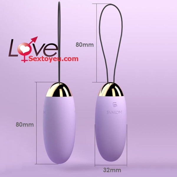 Trứng rung Svakom Elva điều khiển app rung 12 chế độ silicon y tế tím nhẹ dịu