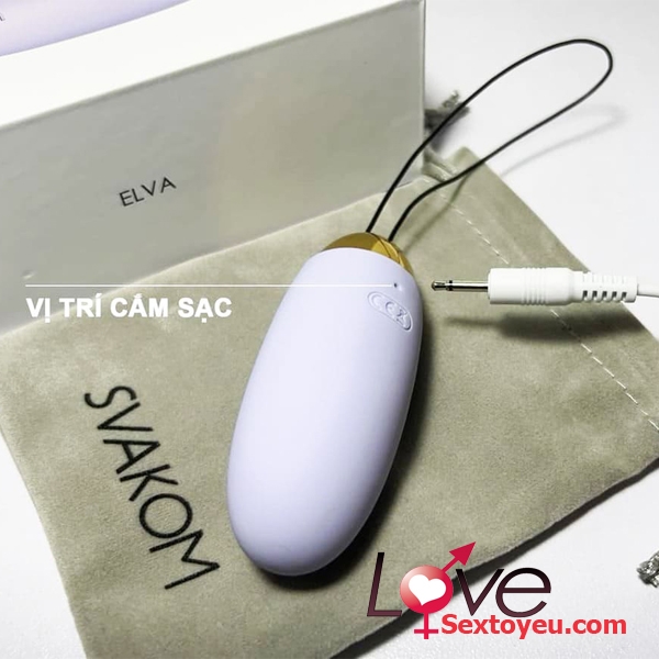 Trứng rung Svakom Elva điều khiển app rung 12 chế độ silicon y tế tím nhẹ dịu