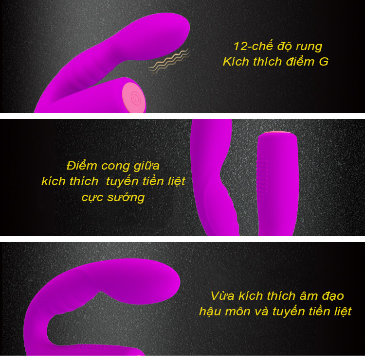 Máy rung đa tần chữ U Prettylove kích thích điểm G âm vật