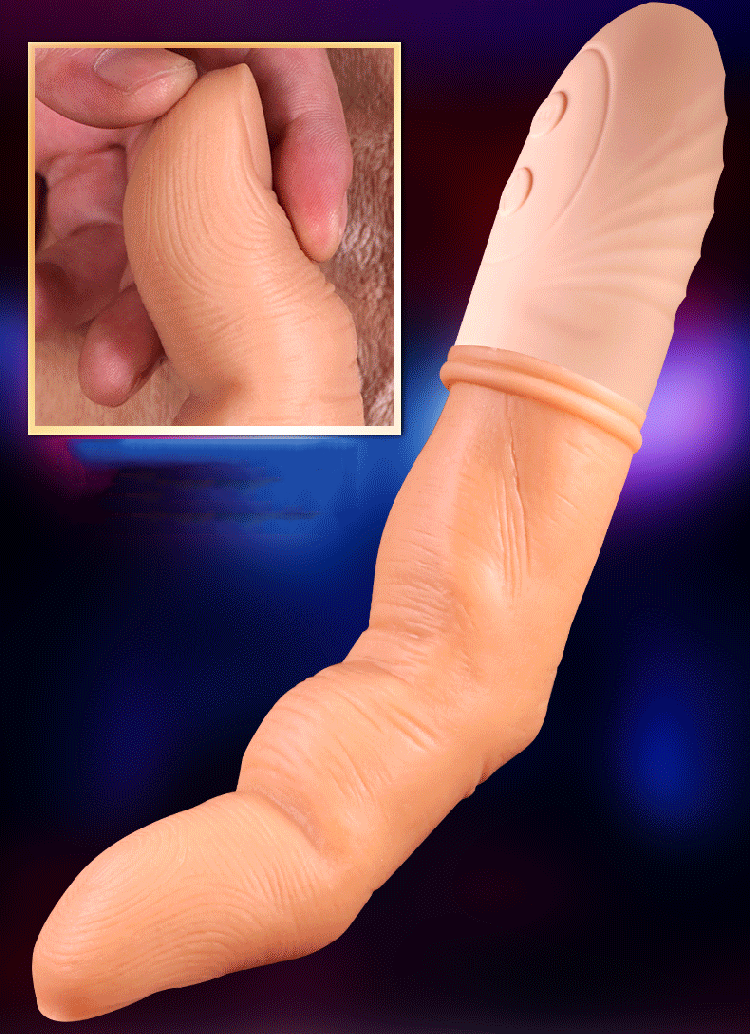 Ngón tay silicone siêu mềm rung 5 chế độ sưởi ấm cực thật