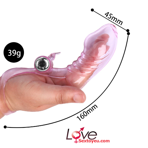 Bao silicon rung ngón tay tăng khoái cảm đeo siêu thoải mái