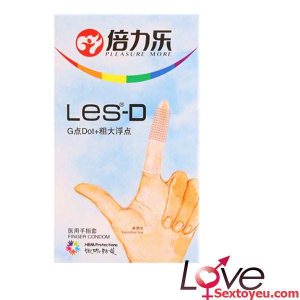 Bao cao su ngón tay Les-D hạt nổi tăng khoái cảm điểm G chính hãng Bao cao su ngón tay Les-D hạt nổi tăng khoái cảm điểm G chính hãng