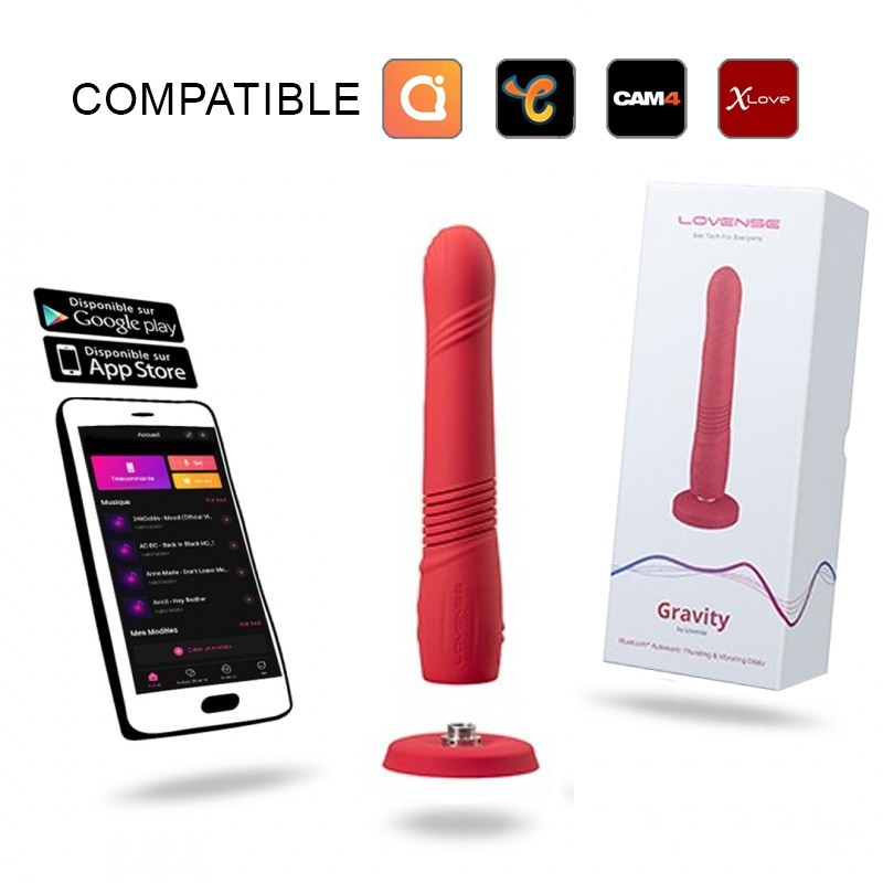 Dương Vật Giả Lovense Gravity Rung Thụt Điều Khiển App Silicon Cao Cấp