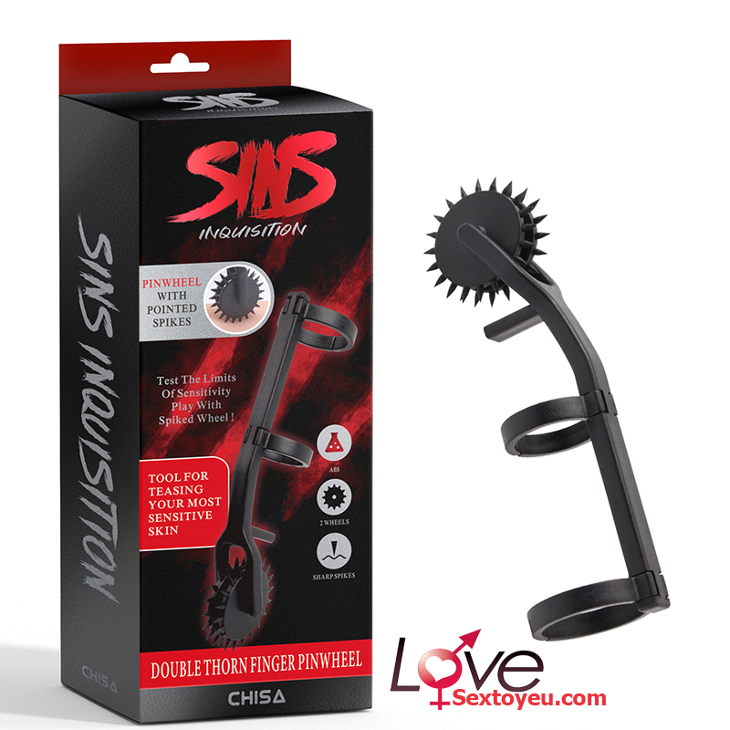 Cọ lăn gai đeo ngón tay Thorn Pinwheel tăng khoái cảm giao hàng nhanh