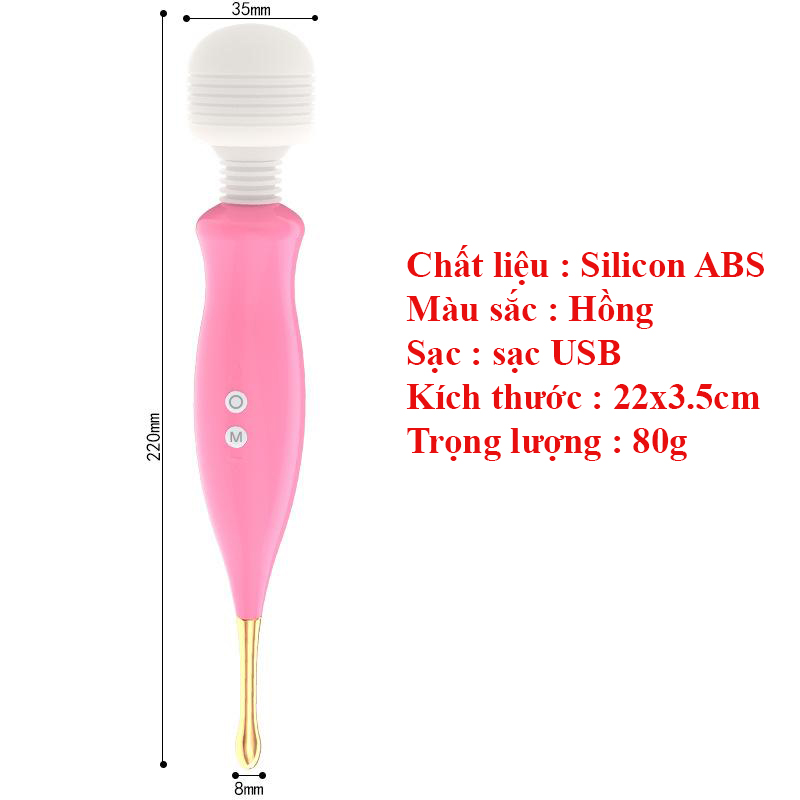 Chày rung mini massage ti hạt silicon kích thích Chày rung mini massage ti hạt silicon kích thích