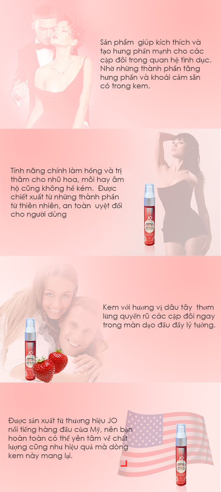 Kem làm hồng nhũ hoa tăng cảm giác quyến rũ, mềm mại