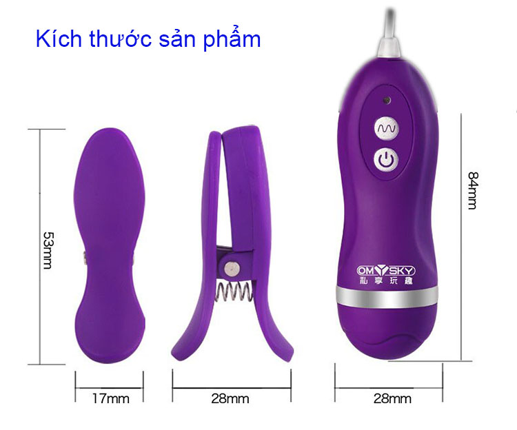 Kẹp ti rung đa tần 10 chế độ bao phê kích thích khoái cảm