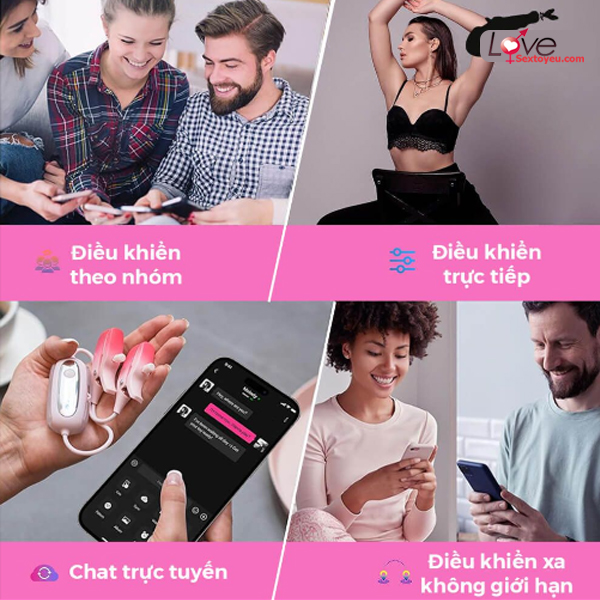 Lovense Gemini cao cấp điều khiển qua app máy rung kẹp đầu ti sành điệu