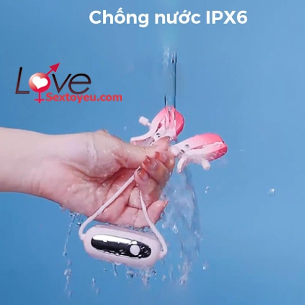 Máy rung kẹp đầu ti Lovense Gemini điều khiển app siêu nhạy