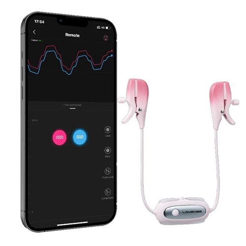 Máy rung kẹp đầu ti cao cấp Lovense Gemini điều khiển qua app