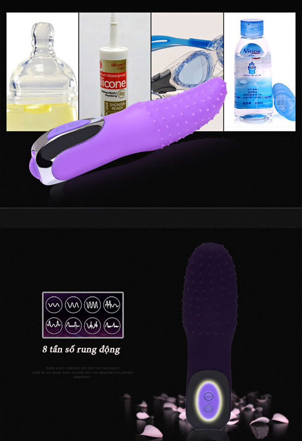 LoveAider silicon gai lưỡi rung kích thích cực phê, siêu bền