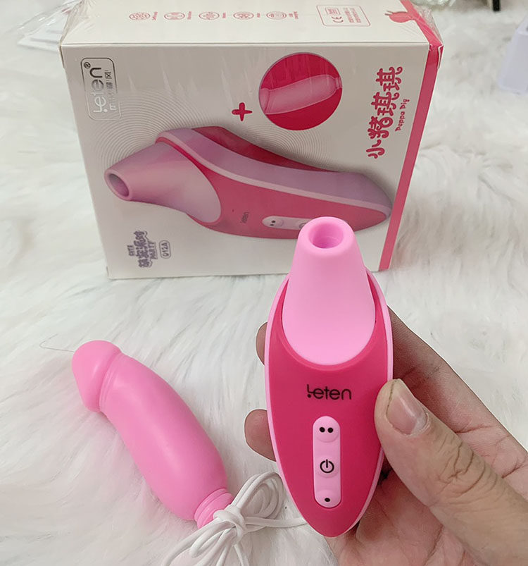 Máy rung mini bú hút kèm trứng rung mềm mại