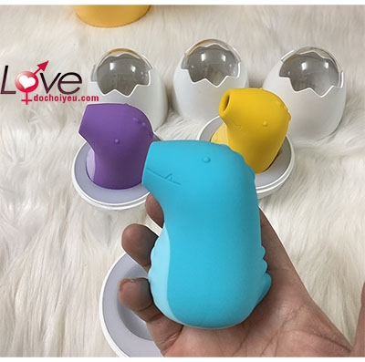 Máy rung bú mini khủng long Leten silicone ABS rung hút mát xa cực phê
