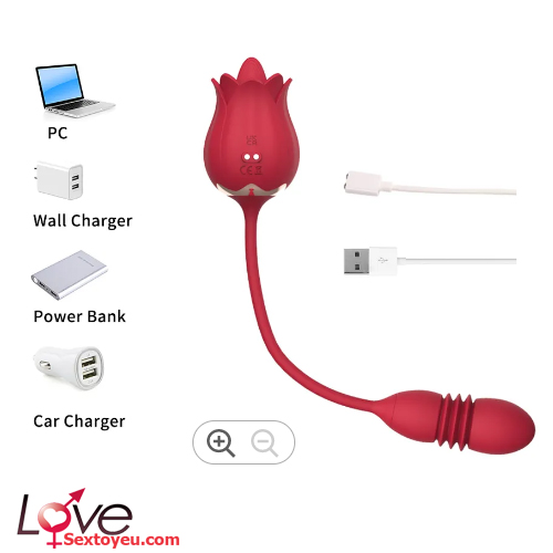 Lưỡi liếm hoa hồng rung thụt đa chế độ kích thích điểm G cực khoái Lưỡi liếm hoa hồng rung thụt đa chế độ kích thích điểm G cực khoái