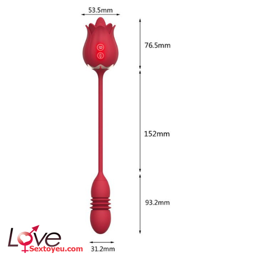 Lưỡi liếm hoa hồng rung thụt đa chế độ kích thích điểm G cực khoái Lưỡi liếm hoa hồng rung thụt đa chế độ kích thích điểm G cực khoái