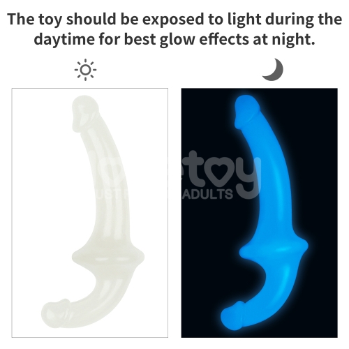 Lovetoy Lumino Double-Ended Transparent Dildo for Lesbians