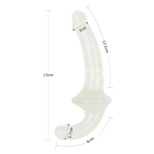 Lovetoy Lumino Double-Ended Transparent Dildo for Lesbians