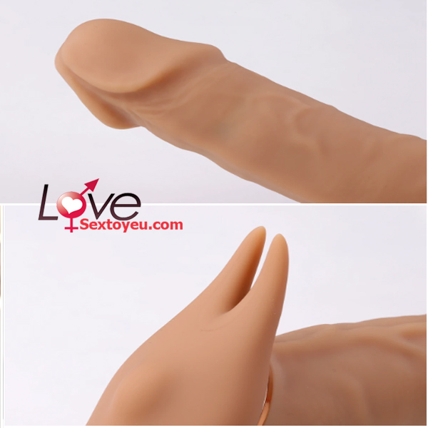 Dương vật silicon 2 đầu rung cực mạnh dành cho les chất lượng cao