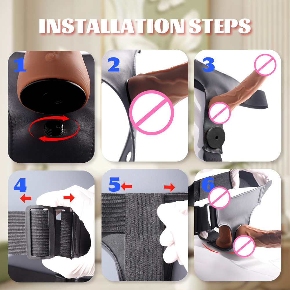 Đai đeo dương vật 2 đầu rung thụt điều khiển từ xa đỉnh cao