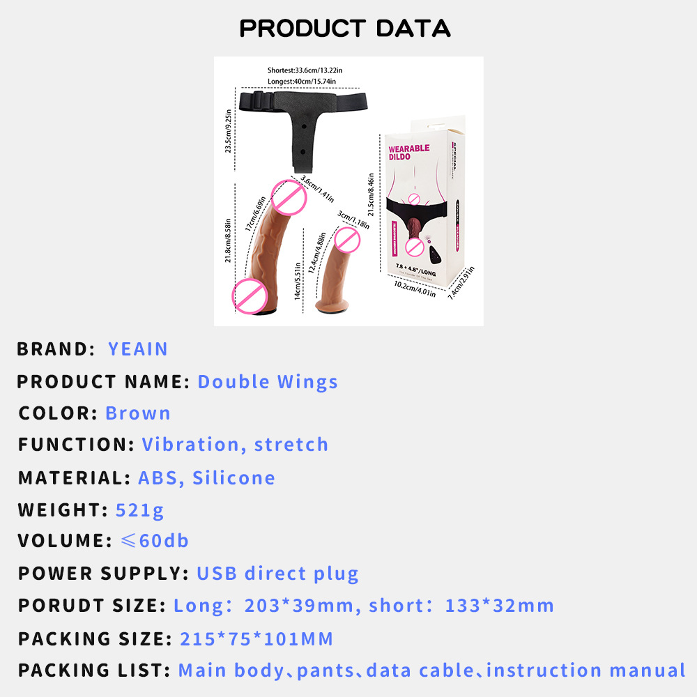 Đai đeo dương vật 2 đầu rung thụt điều khiển từ xa đỉnh cao