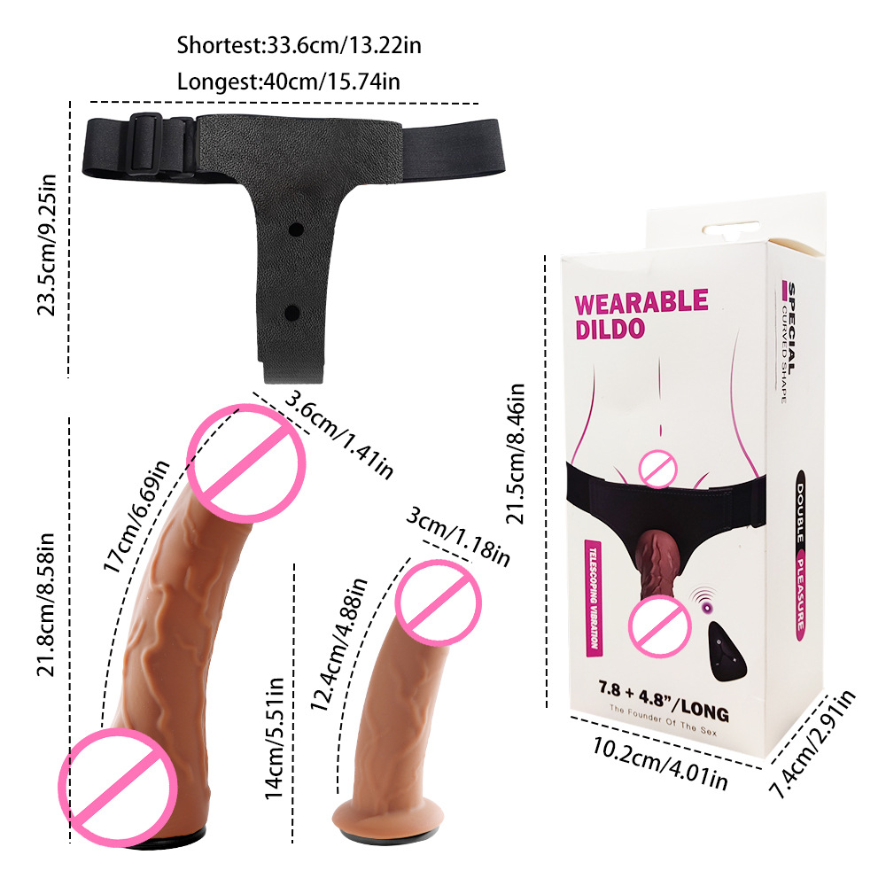 Đai đeo dương vật 2 đầu rung thụt điều khiển từ xa đỉnh cao