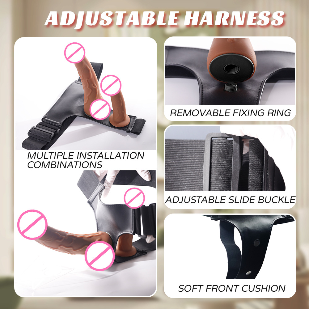 Đai đeo dương vật 2 đầu rung thụt điều khiển từ xa đỉnh cao