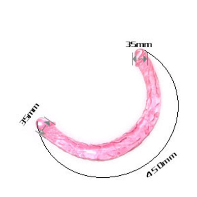 Silicone Double-Ended Flexible Long Dildo 45cm Soft Non-Toxic Material