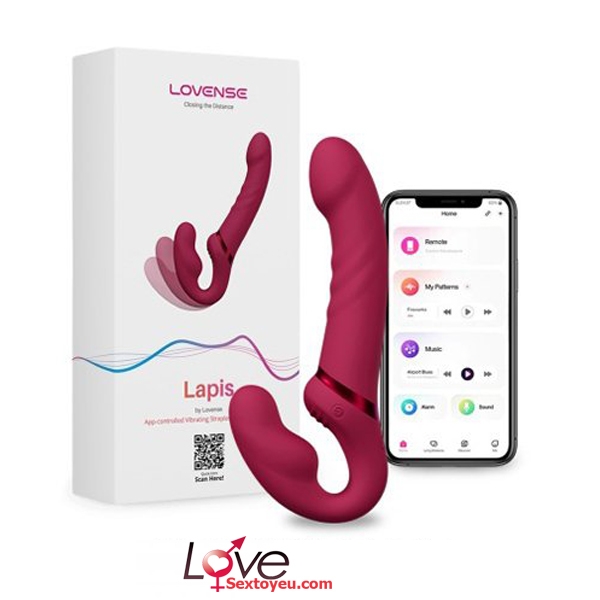 Dương vật giả rung 2 đầu Lovense Lapis silicon cao cấp sang trọng 