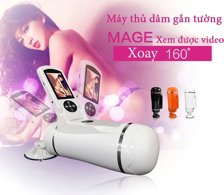Máy thủ dâm gắn tường cao cấp tăng khoái cảm video kích thích