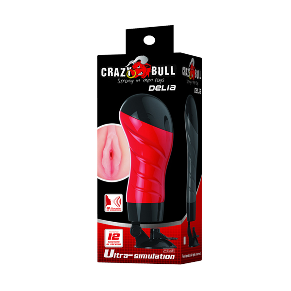 Âm đạo gắn tường Crazy Bull Delia kích thích mạnh mẽ, rung sâu