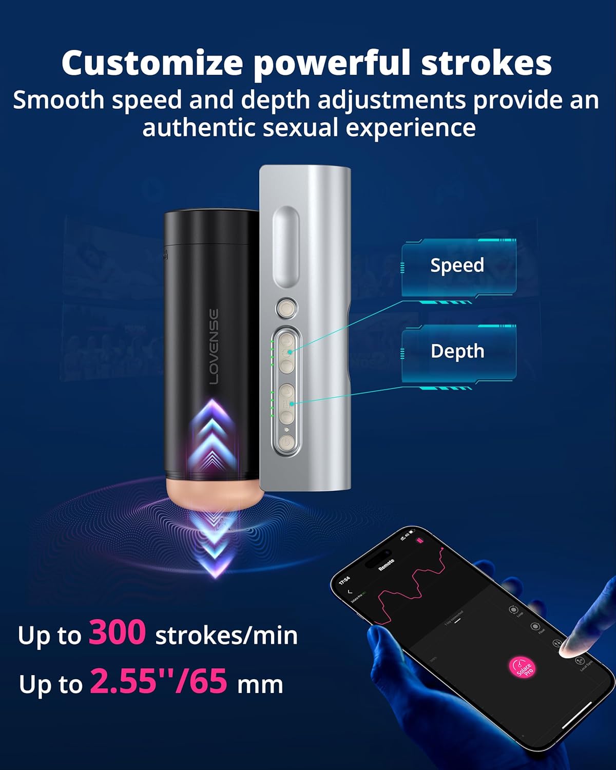 Lovense Solace Pro Automatic Male Masturbator App Connected Toy