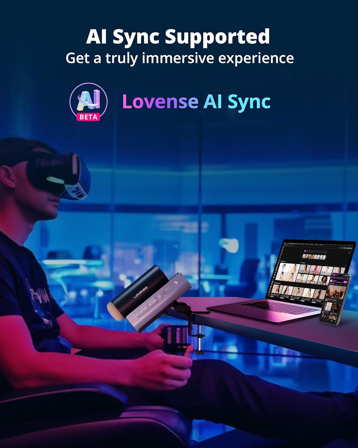 Lovense Solace Pro Automatic Male Masturbator App Connected Toy