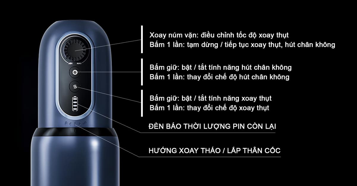 Máy Âm Đạo Xoay Thụt Svakom Godwin Gắn Tường Silicon Cao Cấp