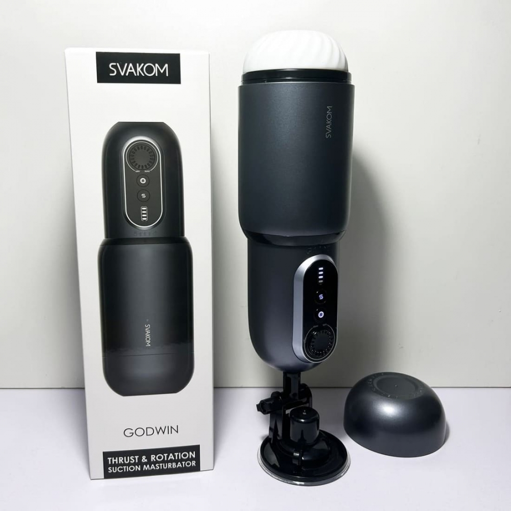 Svakom Godwin Âm Đạo Xoay Thụt Gắn Tường Silicon Y Tế
