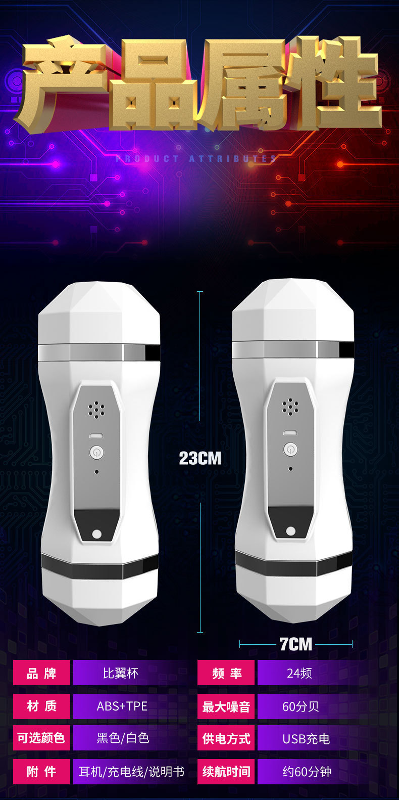 2-Ended Wall Mounted Dual Vibrator Rumble Intense Sensation