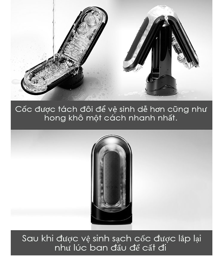 Cốc thủ dâm Tenga Flip Zero cao cấp dễ tách đôi kích thích