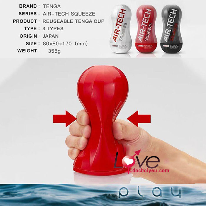Cốc thủ dâm mềm mại Tenga AirTech Queeze - Cảm giác chân thực