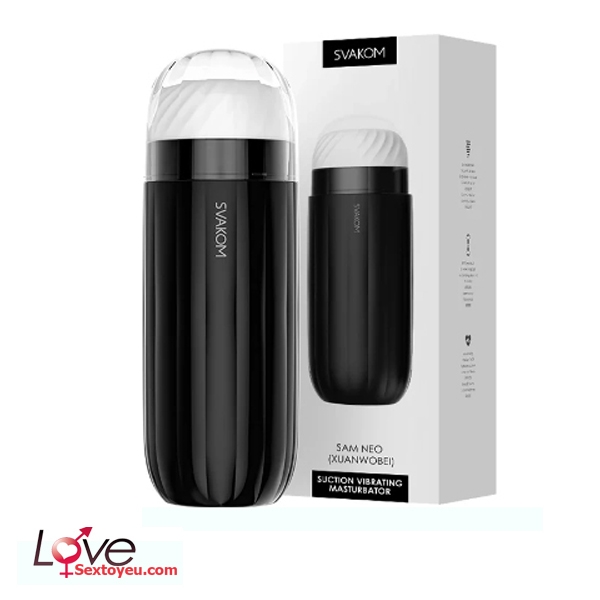 Âm đạo giả Svakom SAM rung bú tự động silicon ABS sạc USB tiện dụng