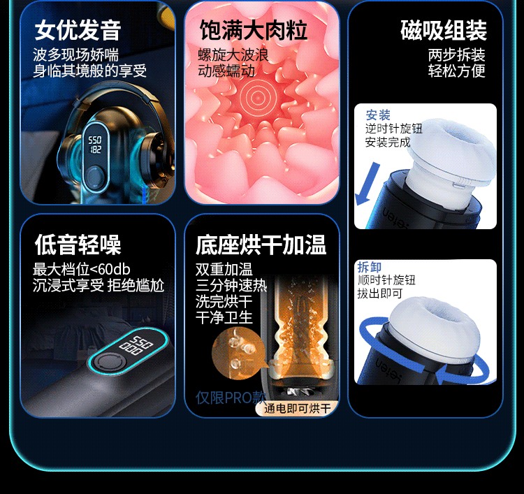 Âm đạo giả tự động Leten Thunder Pro sục bú sưởi ấm Nhật Bản