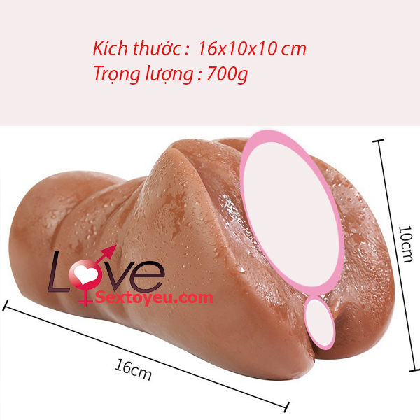 Âm đạo silicon da nâu cao cấp chất lượng tốt kích thích