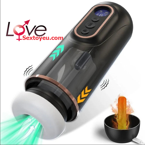 Cốc Thủ Dâm Tự Động Rung Sưởi Ấm Hút Tận Hưởng Cực Phê