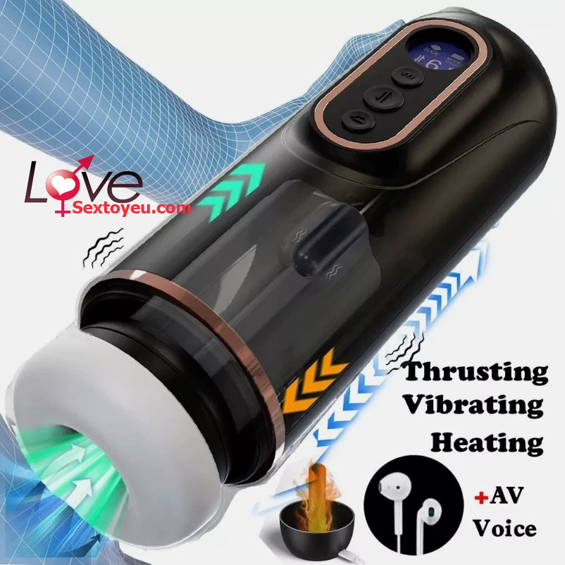 Cốc Thủ Dâm Tự Động Rung Sưởi Ấm Hút Tận Hưởng Cực Phê