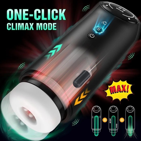 Cốc Thủ Dâm Tự Động Rung Sưởi Ấm Hút Tận Hưởng Cực Phê