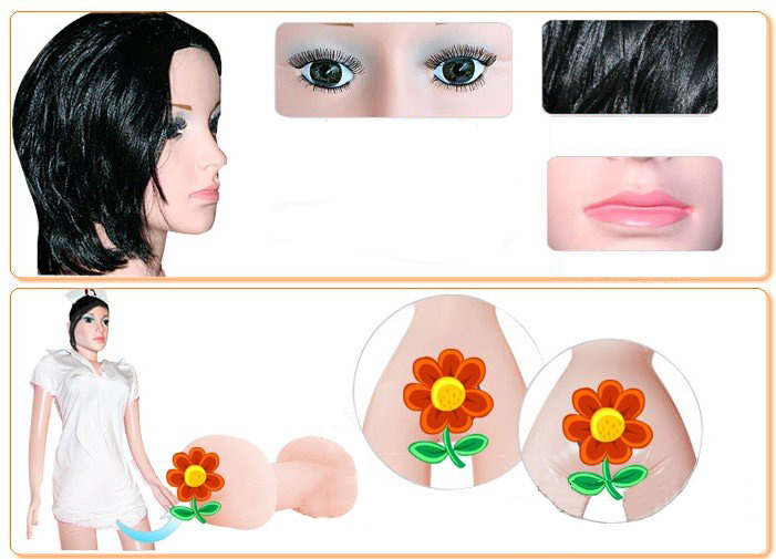 Búp bê bơm hơi nữ y tá giả cao cấp giải tỏa sinh lý