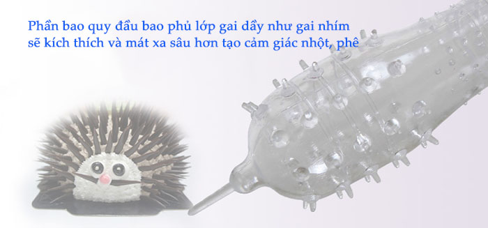 Bao đôn CoBiiy siêu mỏng gai gân râu tăng khoái cảm nàng nhanh